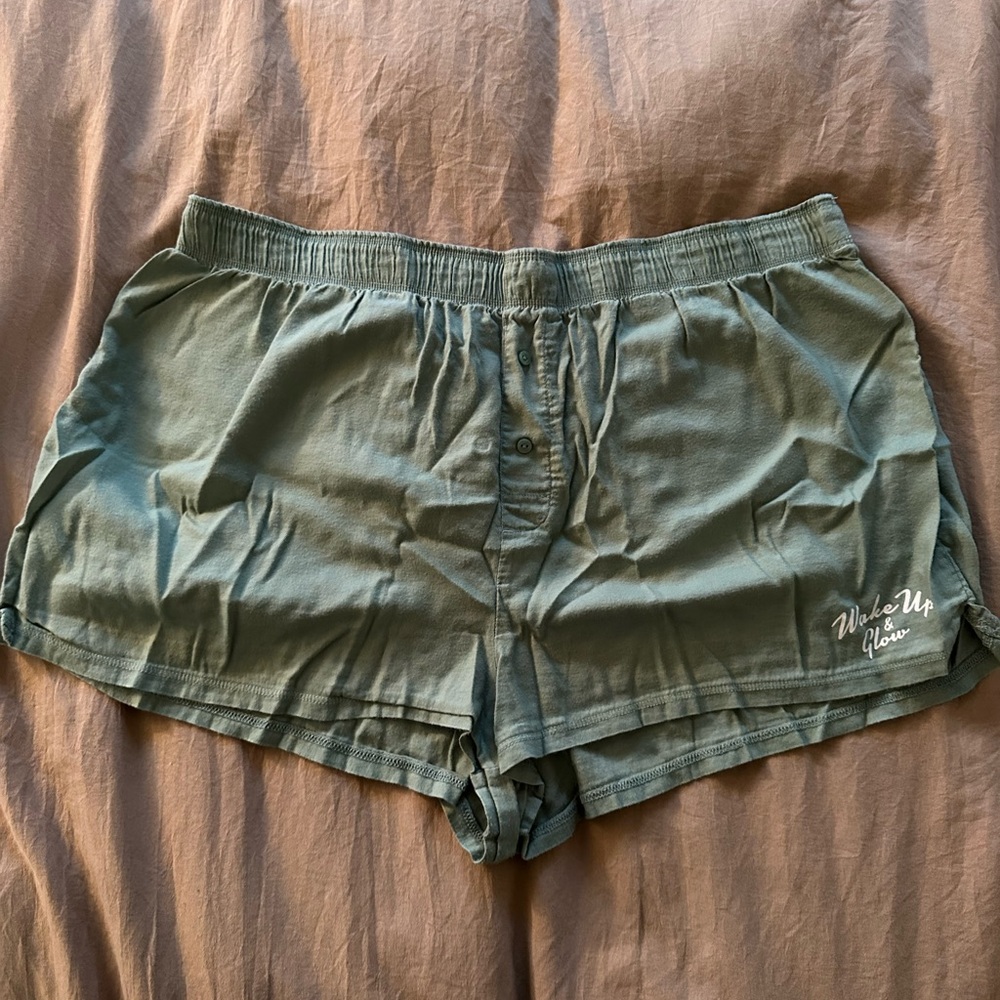 VS Pink sleep shorts with fold over logo band